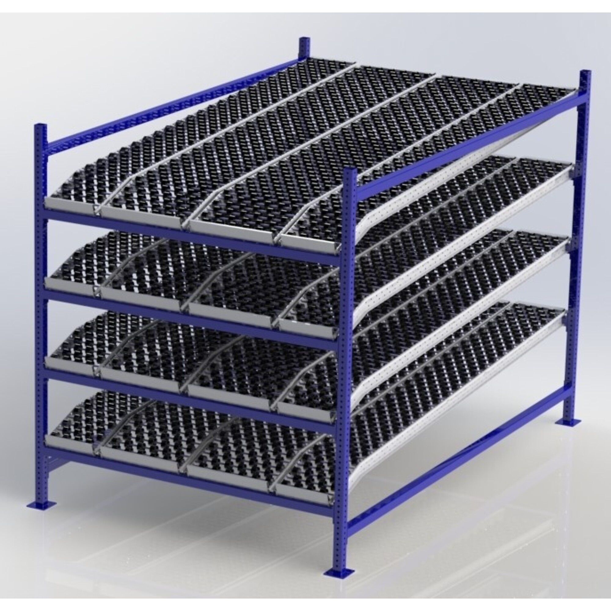 Unex, Gravity Flow Rack Starter, Overall Height 72 in, Width 60 in, Depth 96 in, Model# CF99SKW60964-S